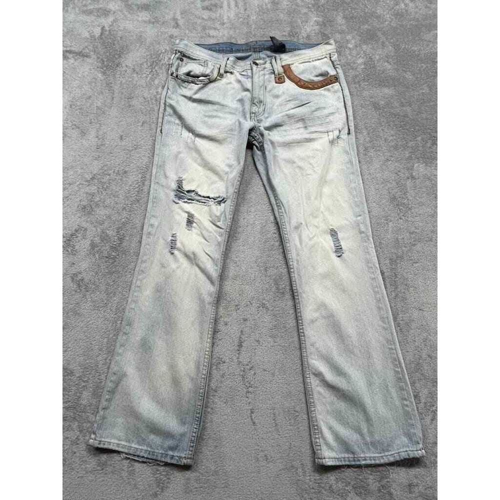 Vintage Y2K Baggy 96 North Mens‎ Jeans Distress Ripped Denim Sz 36x32